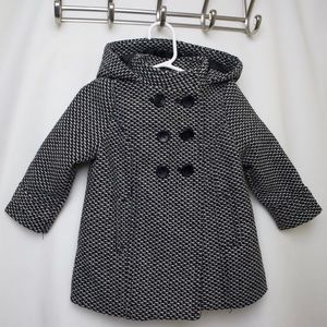 Old Navy Tweed Pea Coat (black & white) 18-24mos.